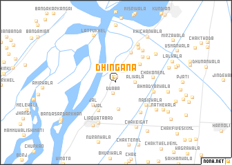 map of Dhingāna