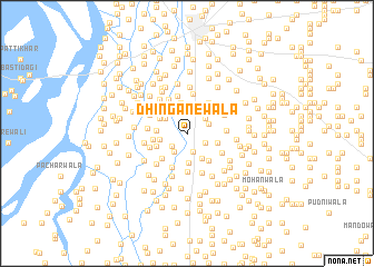 map of Dhīngānewāla