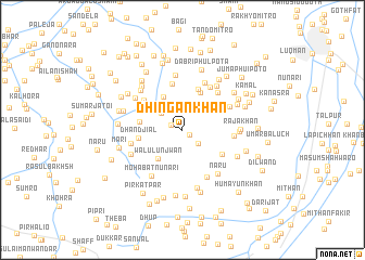 map of Dhingan Khān