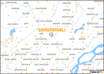 map of Dhingrānwāli