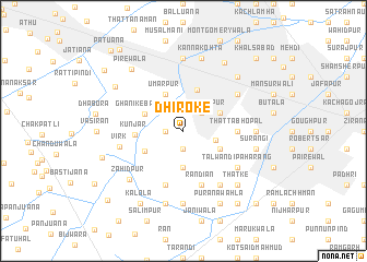 map of Dhiroke