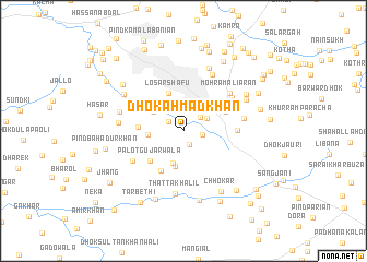 map of Dhok Ahmad Khān