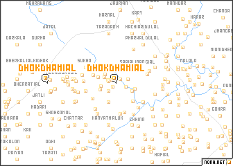 map of Dhok Dhamiāl