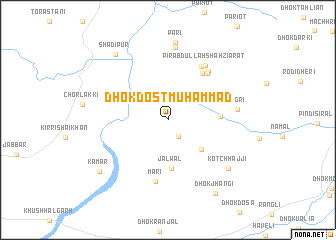 map of Dhok Dost Muhammad