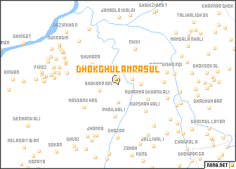 map of Dhok Ghulām Rasūl