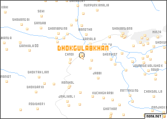 map of Dhok Gulāb Khān