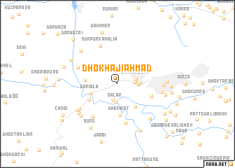 map of Dhok Hāji Ahmad