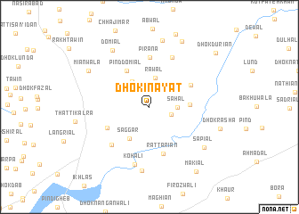 map of Dhok Ināyat