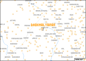 map of Dhok Malyārān