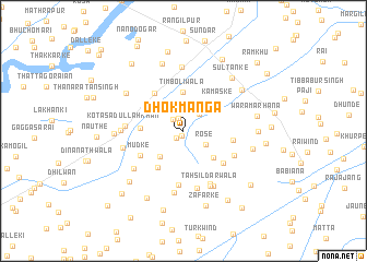 map of Dhok Mānga