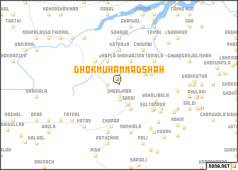 map of Dhok Muhammad Shāh