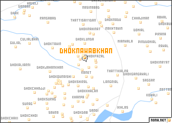 map of Dhok Nawāb Khān