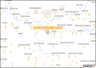 map of Dhok Nawāb Khān