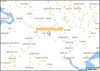 map of Dhok Pīr Gujar