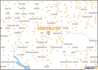 map of Dhok Rajyān