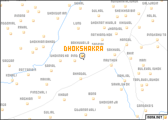 map of Dhok Shakra