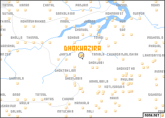 map of Dhok Wazīra
