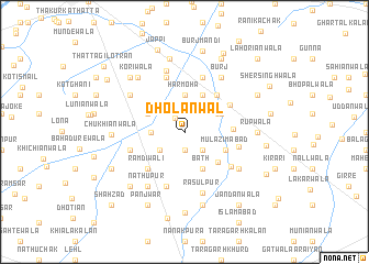 map of Dholanwāl