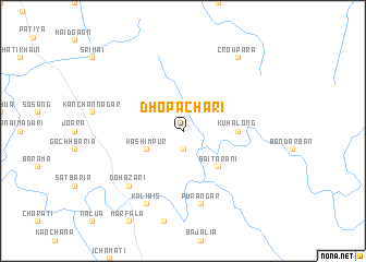 map of Dhopāchari