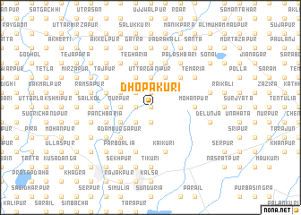 map of Dhopākuri