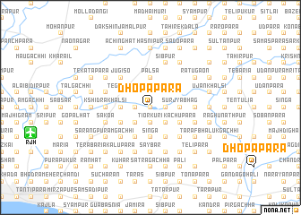 map of Dhopāpāra