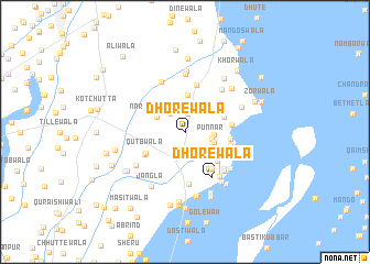 map of Dhorewāla