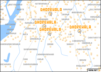 map of Dhorewāla