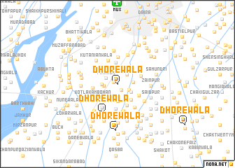 map of Dhorewāla