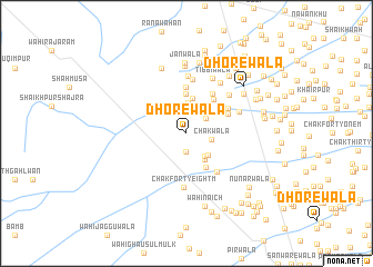 map of Dhorewāla