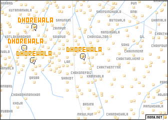 map of Dhorewāla