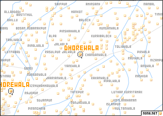 map of Dhorewāla