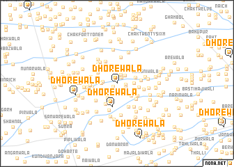 map of Dhorewāla