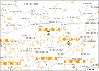 map of Dhorewāla