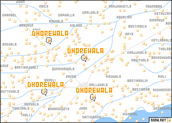 map of Dhorewāla