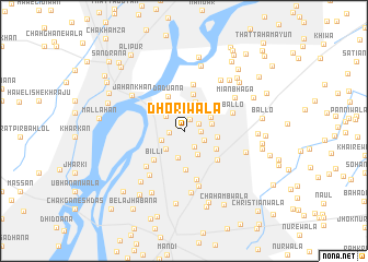 map of Dhoriwāla