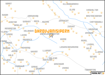 map of (( Dhrovjan i Sipërm ))