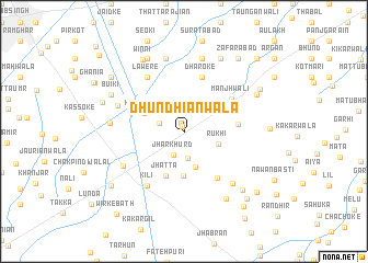 map of Dhundhiānwāla