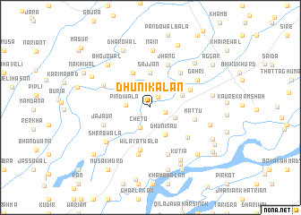 map of Dhūni Kālān