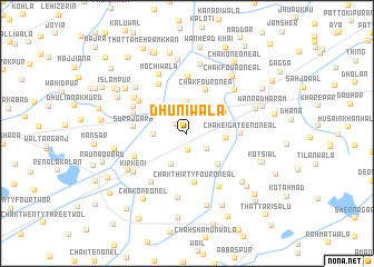 map of Dhūniwāla