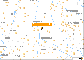 map of Dhurānwāla