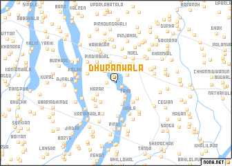 map of Dhurānwāla
