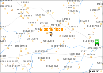 map of Dia Andokro