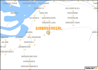 map of Diaba-Senegal