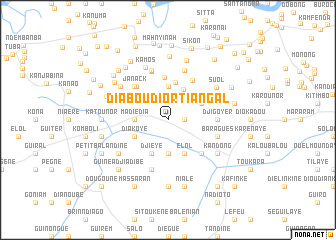 map of Diaboudior Tiangal