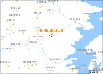 map of Diabouéfla