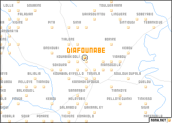 map of Diafounabé