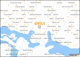 map of Diaglé