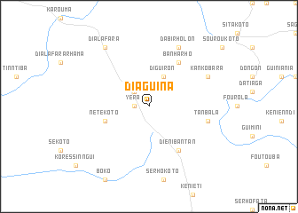 map of Diaguina