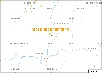map of Dialakoro Bangassi