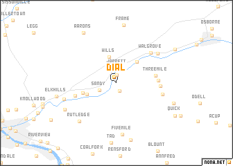 map of Dial